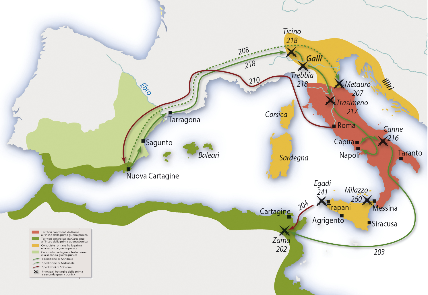 La prima e la seconda guerra punica